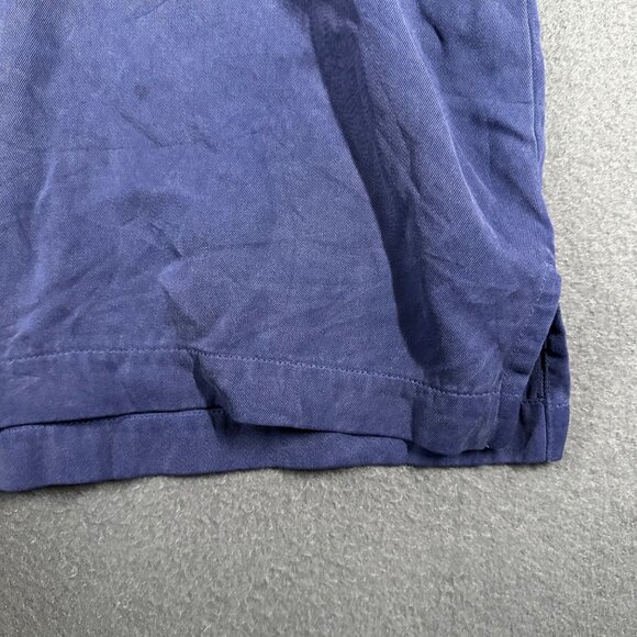 Tommy Bahama Mens XL Navy Blue Silk Short Sleeve Button Up Split Hem Shirt - Picture 6 of 10